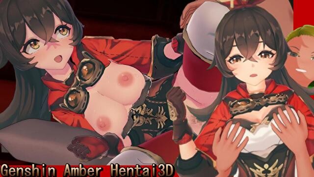 【原神 安柏】3D 色情动画。(指交,手淫,口交,性爱)#游戏同人